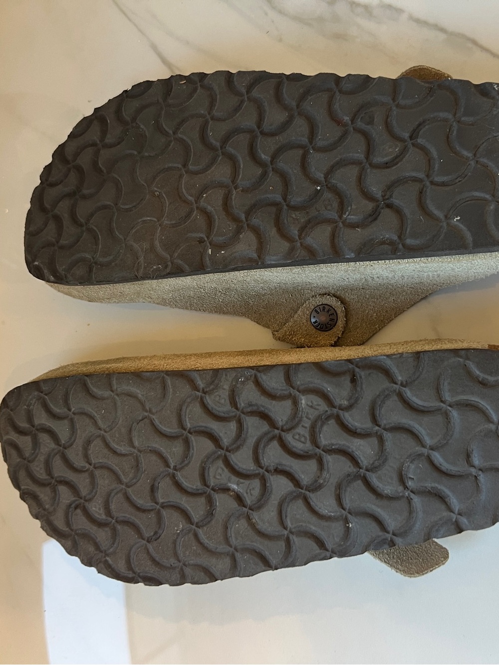 Birkenstock Suede Slip-On Clogs - Light Beige - Picture 3 of 3